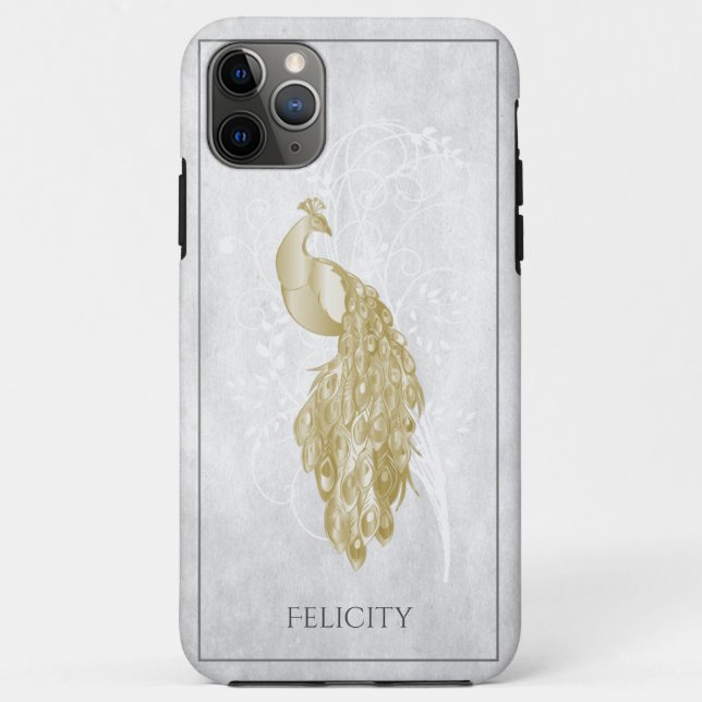 Coque iphone Coque-Mate Elegant Or (Dos)