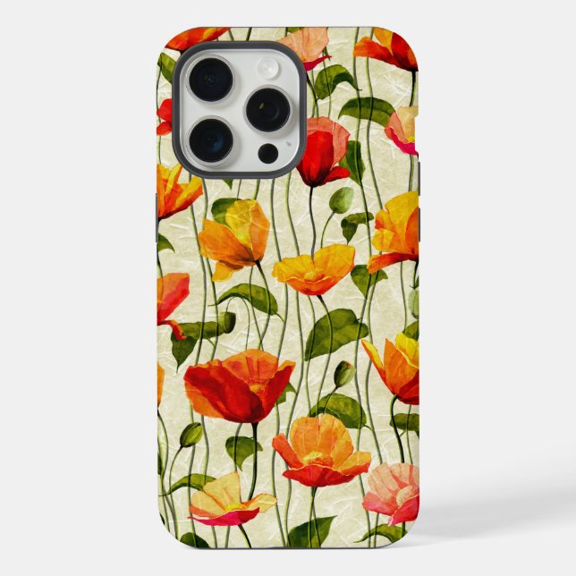 Coque iPhone Coquelicots Brillant (Verso)