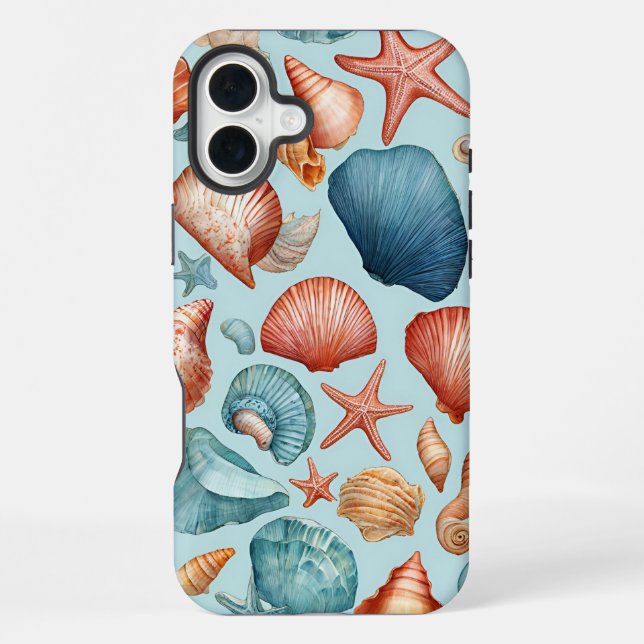 Coque iPhone Coques côtières et Motif de poisson étoilé (Verso)