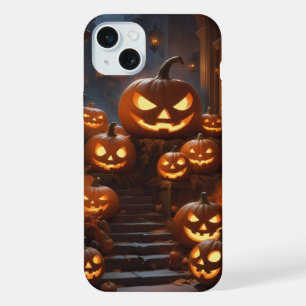 Coque iPhone 15 Plus coques de téléphone citrouilles d'Halloween