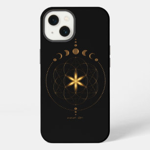 Etui iPhone 13 Coques iPhone 13 Géométrie sacrée, fleur de vie