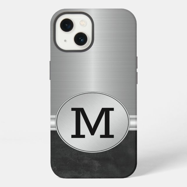 Coque iPhone Coques Monogrammes Hommes de luxe (Verso)