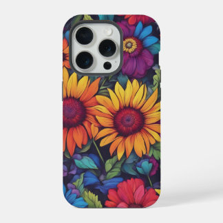 Coque iPhone 15 Pro Coques pour iPhone 15 Pro - Tournesol Floral Abstr