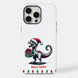 Coque iPhone 15 Pro Max coquet dinosaure avec chapeau de Père Noël Etui Ot