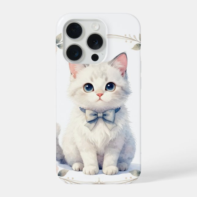 Coque iPhone coquet étui pour téléphone pour chaton mignon  (Verso)