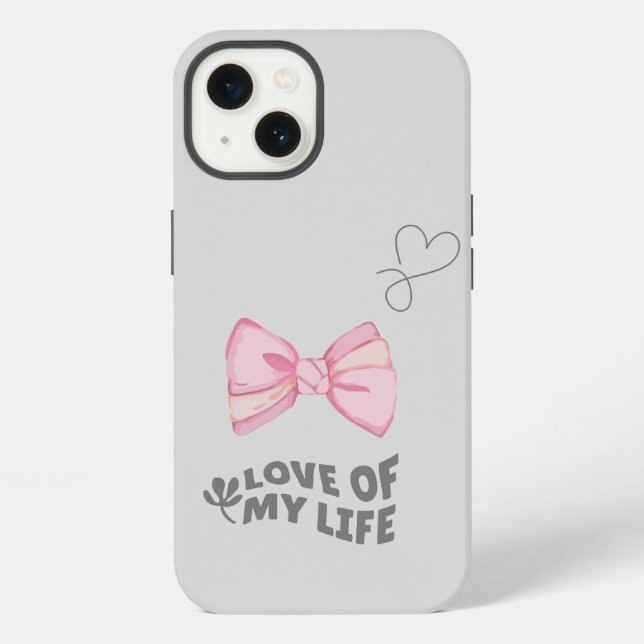 Coque iPhone coquette avec amour (Verso)