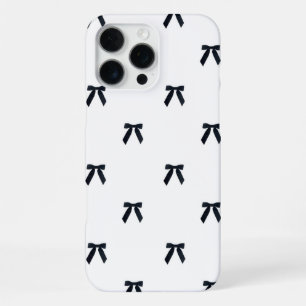Coque iPhone 16 Pro Max Coquette Féminin Noir et Blanc Printemps Été