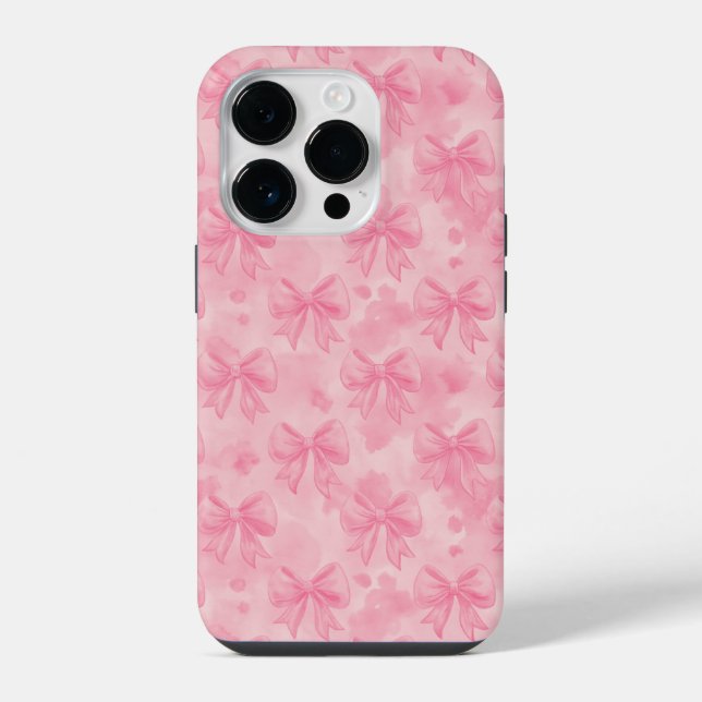 Coque iPhone Coquette Pink Bows (Verso)