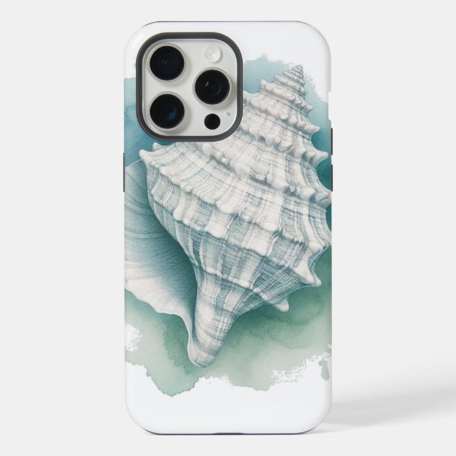 Coque iPhone Coquillage côtier/nautique (Verso)