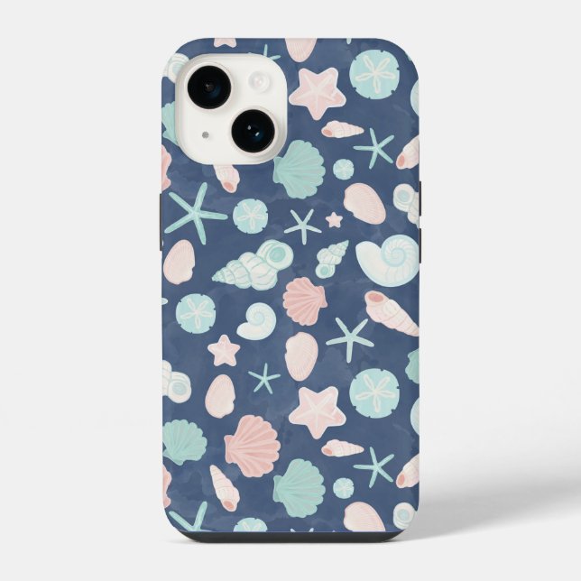 Coque iPhone Coquillages Côtiers Plage & Design Océan (Verso)