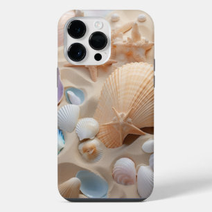 COQUE POUR POUR iPhone 14 PRO MAX COQUILLAGES D'ÉTÉ PASTEL SUR LA PLAGE