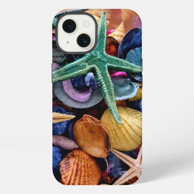 Coque iPhone Coquillages, étoiles de mer, océan (Verso)