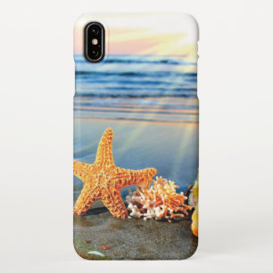 Coque iPhone XS Max Coquillages marins et étoiles de mer sur la plage