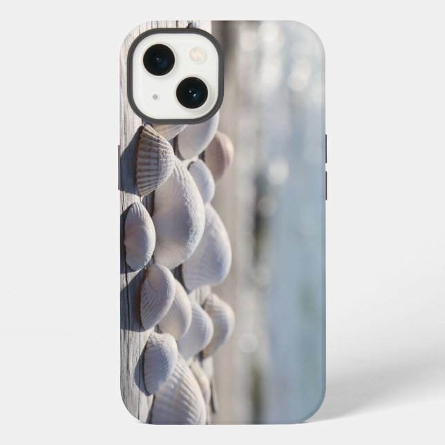 Coque iPhone coquillages, plage, océan (Verso)