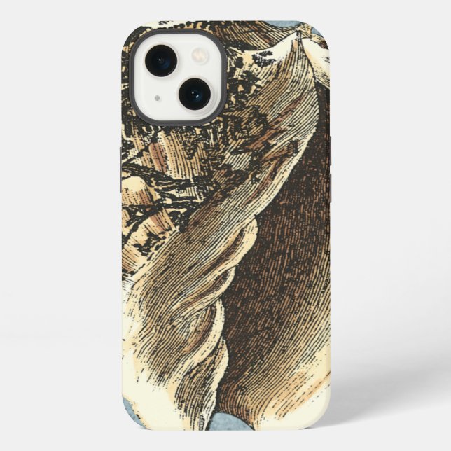 Coque iPhone Coquille de conque délavée (Verso)