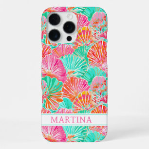 Coque iPhone 16 Pro Max Coquilles Colorées Monogrammées
