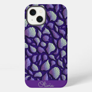 Etui iPhone 13 Coquilles de mer violettes