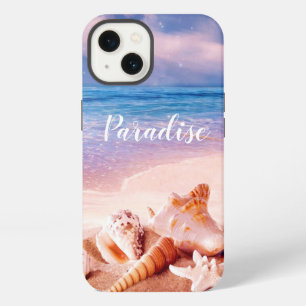 Etui iPhone 13 Coquilles de plage de la mer Paradis