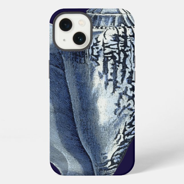 Coque iPhone Coquilles indigo I (Verso)