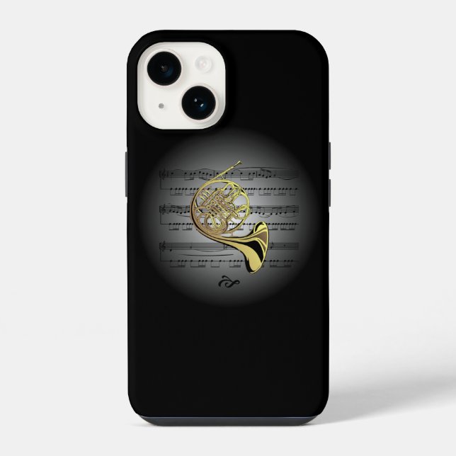 Coque iPhone Cor d'harmonie Avant Garde sur Globe avec Partitio (Verso)