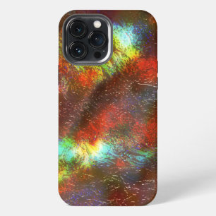 Etui iPhone 13 Pro Max Corail à texture teintée colorée sous verre brut