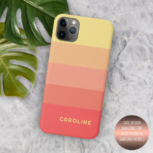 Coque iPhone 16 Pro Max Corail personnalisé Rouge Abricot Orange Melon Jau