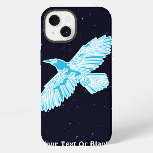 Etui iPhone 13 Corbeau bleu sur les étoiles