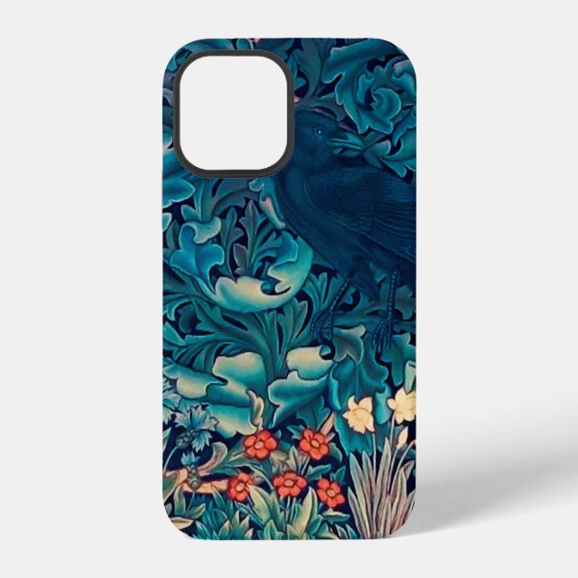 Coque iPhone Corbeau dans la forêt, William Morris (Verso)