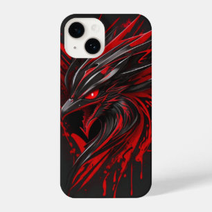 Coque Pour iPhone 14 Corbeau rouge