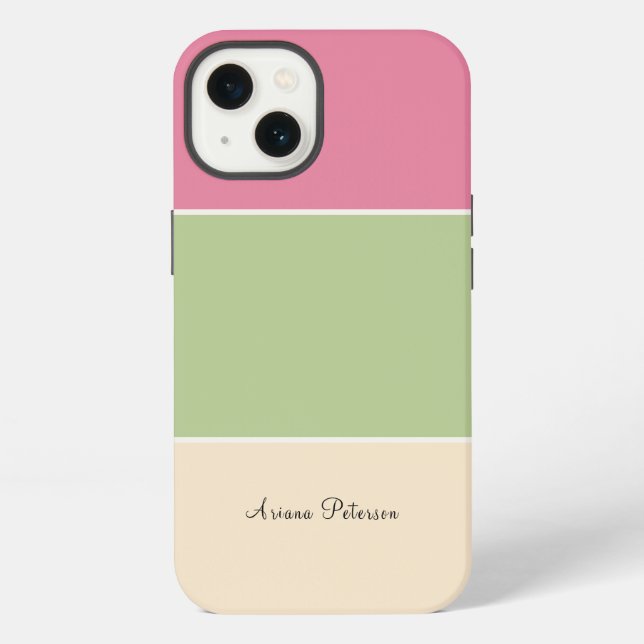 Coque iPhone Corbeille de Fruits Couleur Script Bande Horizonta (Verso)