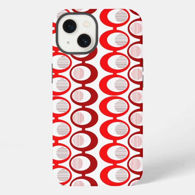 Coque iPhone Cordes ovale rouge (Verso)