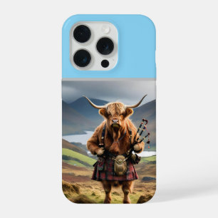 Coque iPhone 15 Pro Cornemuseuse de vache des Highlands écossais,