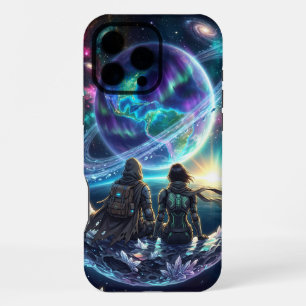 Coque iPhone 16 Pro Max Cosmic Lovers Galaxy Planet Fantasy Acrylic Print