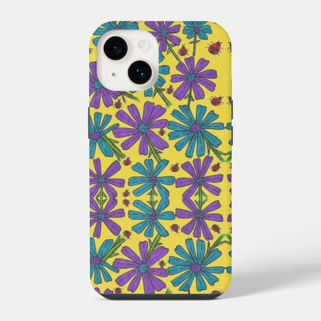 Coque iPhone Cosmos et coccinelles (Verso)