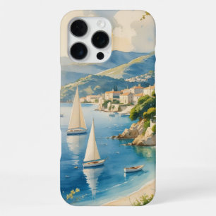 Coque iPhone 16 Pro Max Cote D'Azur Style Vintage Voyage en France
