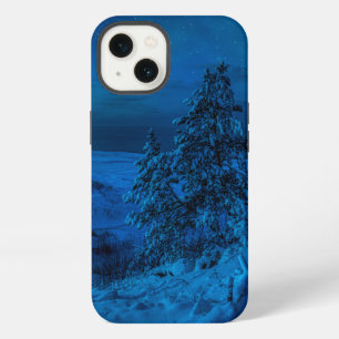 Etui iPhone 13 Côte maritime hivernale au clair de lune