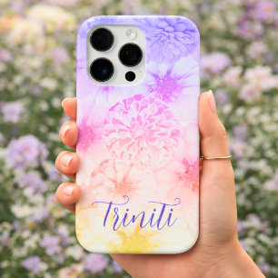 Coque iPhone 16 Pro Cotton Candy Floral en coton doux personnalisé