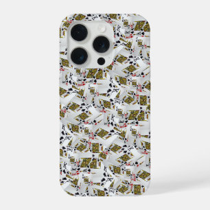 Coque iPhone 15 Pro "Couche Royale : Un Paquet de Cartes de Poker Rois