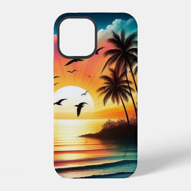 Coque iPhone Coucher de soleil (Verso)