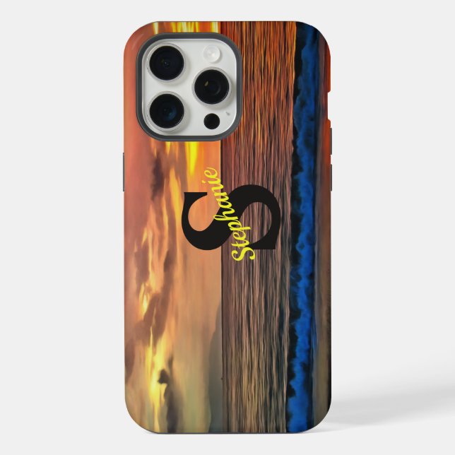 Coque iPhone Coucher de soleil 1577 (Verso)