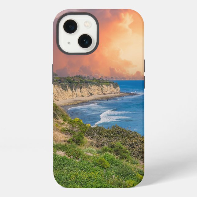 Coque iPhone Coucher de soleil à Point Dume à Malibu (Verso)