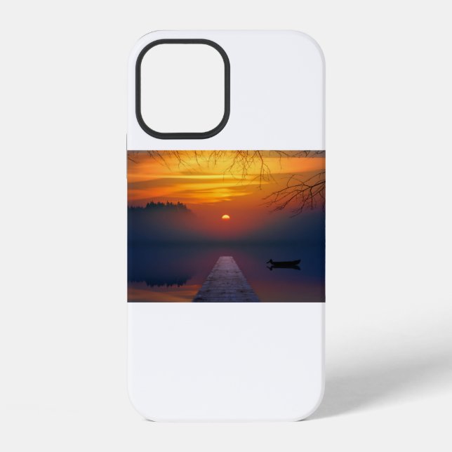 Coque iPhone Coucher de soleil américain (2) (Verso)