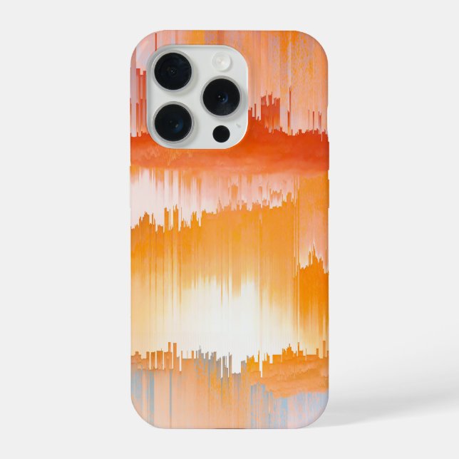 Coque iPhone Coucher de soleil avec bogue Ciel Art abstrait (Verso)
