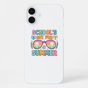 Coque iPhone 16 Plus Coucher de soleil coloré "L'école dehors"