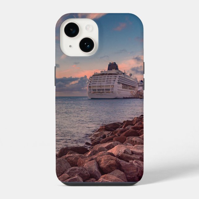 Coque iPhone Coucher de soleil d'Aruba (Verso)