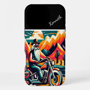Coque iPhone 16 Pro Max Coucher de soleil de Rider du désert