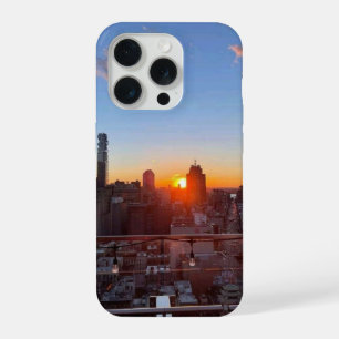Coque iPhone 15 Pro Coucher de soleil sur la skyline de New York City 