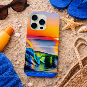 Coque iPhone 15 Pro Coucher de soleil sur l'océan
