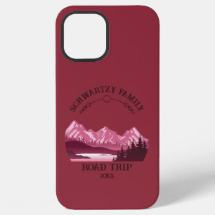 Coque iPhone 12 Pro Max Coucher de soleil vintage sur le lac de Red Mounta
