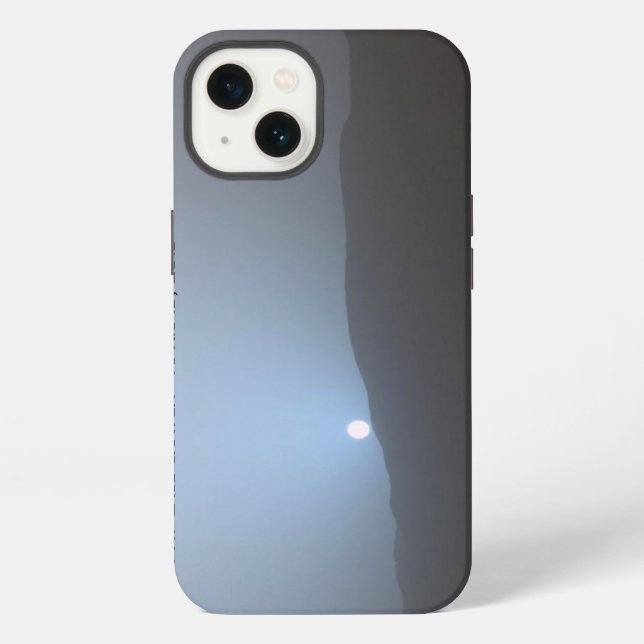 Coque iPhone Coucher du soleil martien bleu (Verso)